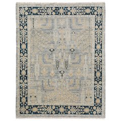 Casual Rug 2' 6" X 10' Size in Grey/ Blue Color