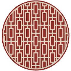 MERIDIAN Red 7'10 Area Rug