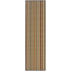 Runner Outdoor Rug Made of Polypropylene, Green color