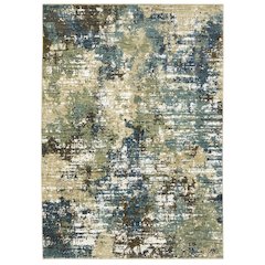 Reed 4X6 Size Contemporary Style Rug Blue Color