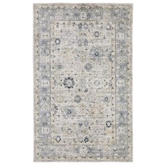 Runner Traditional Rug Made of Wool and Viscose, Ivory color