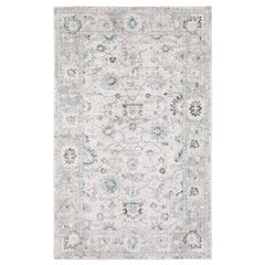 Runner Traditional Rug Made of Wool and Viscose, Ivory color