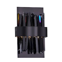 Glacier 12-in (8-watt) LED Black Nickel ADA Wall Sconce