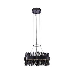 Glacier 20-in (58-watt) LED Black Nickel Pendant
