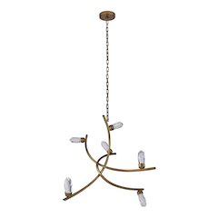 Bilancia 36-in (21-watt) LED True Brass Chandelier