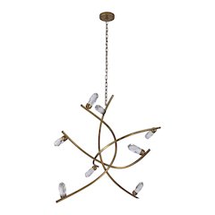 Bilancia 48-in (28-watt) LED True Brass Chandelier