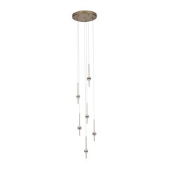 Goccia 16.25-in (42-watt) LED Winter Brass Chandelier