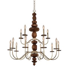 Lassen (10+5) Light 2 Tier Chandelier