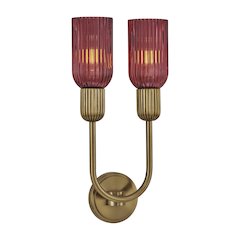 Verde 10-in 2 Light (40-watt) Satin Brass Wall Sconce