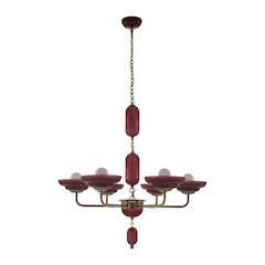 Verde 40-in 6 Light (40-watt) Satin Brass Chandelier
