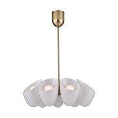 Cocoon 28-in 9 Light (40-watt) Winter Brass Chandelier