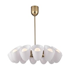 Cocoon 36-in 12 Light (40-watt) Winter Brass Chandelier