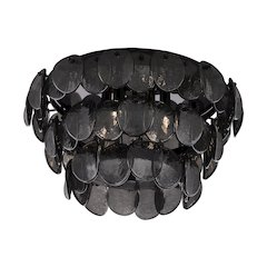 Uroko 19.75-in 4 Light (40-watt) Black Nickel Flush Mount
