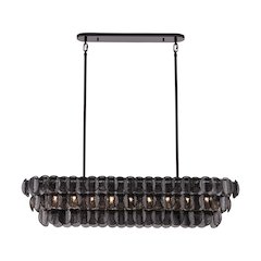 Uroko 49.5-in 9 Light (40-watt) Black Nickel Linear Pendant