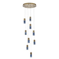 Kiriko 24-in (54-watt) LED Winter Brass Chandelier