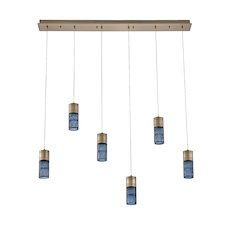 Kiriko 48-in (36-watt) LED Winter Brass Linear Pendant