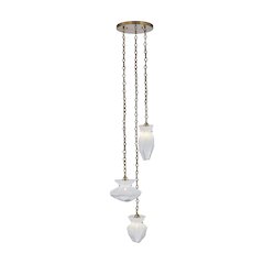 Bolsa 21.25-in 3 Light (40-watt) Winter Brass Chandelier