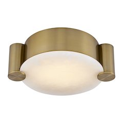 Lumba 14-in (12-watt) LED Winter Brass Flush Mount