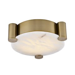 Lumba 17-in (23-watt) LED Winter Brass Flush Mount