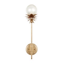 Florette 6.5-in 1 Light (25-watt) Modern Gold Wall Sconce