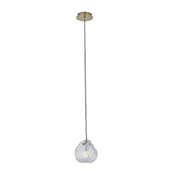 Pallina 7.5-in 1 Light (40-watt) Winter Brass Pendant