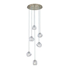 Pallina 24-in 6 Light (40-watt) Winter Brass Chandelier