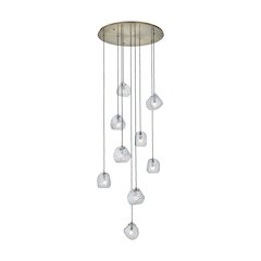 Pallina 32-in 9 Light (40-watt) Winter Brass Chandelier