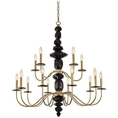 Piedra (10+5) Light 2 Tier Chandelier