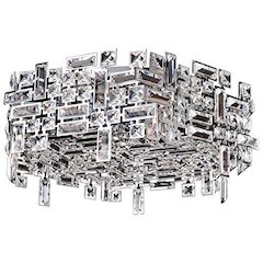 Vermeer 6 Light Hex Flush Mount