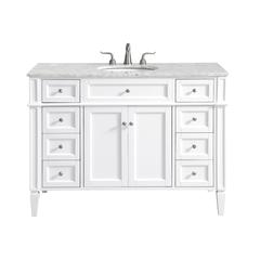 48 In. Single Bathroom Vanity Set In White