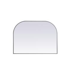 Metal Frame Arch Mirror 40x30 Inch in Silver