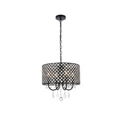Elise 17 inch pendant in black