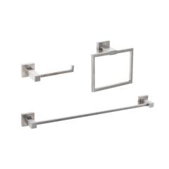 Isla 3-Piece Bathroom Hardware Set in Brushed Nickel