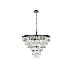 Josephine 27 Inch Round Chandelier In Black