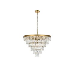 Josephine 27 Inch Round Chandelier In Satin Gold