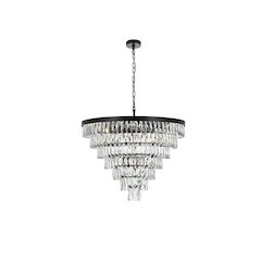 Josephine 32 Inch Round Chandelier In Black