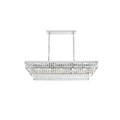 Josephine 48 Inch Rectangular Chandelier In Chrome