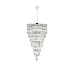 Josephine 32 Inch Rectangular Chandelier In Chrome