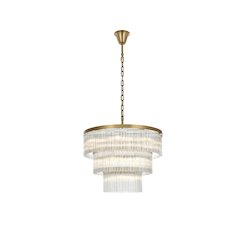Harlow 32 Inch Chandelier In Satin Gold