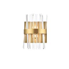 Serephina 8 inch crystal bath sconce in satin gold