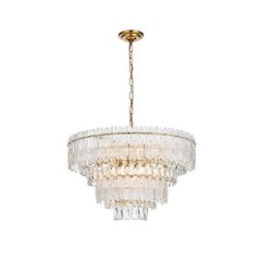 Emilia 25 inch Chandelier in Satin Gold