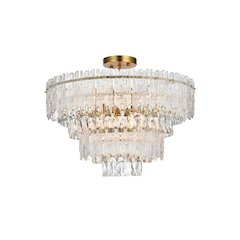 Emilia 25 inch Flush Mount in Satin Gold