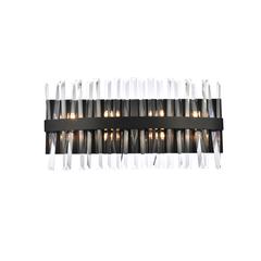 Serephina 24 inch crystal bath sconce in black