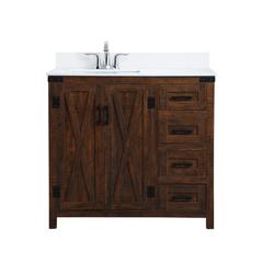 36 inch  Single Bathroom Vanity in Espresso with Backsplash