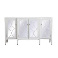 60 inch mirrored credenza in White