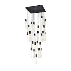 Aurora 36 inch Chandelier in Black