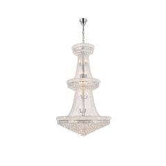 Primo 38 light Chrome Chandelier Clear Royal Cut Crystal
