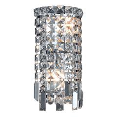 Maxime 2 Light Chrome Wall Sconce Clear Royal Cut Crystal