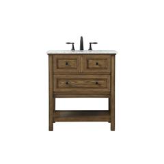 30 inch Single bathroom vanity in driftwood