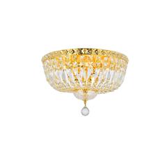 Tranquil 6 light Gold Flush Mount Clear Royal Cut Crystal